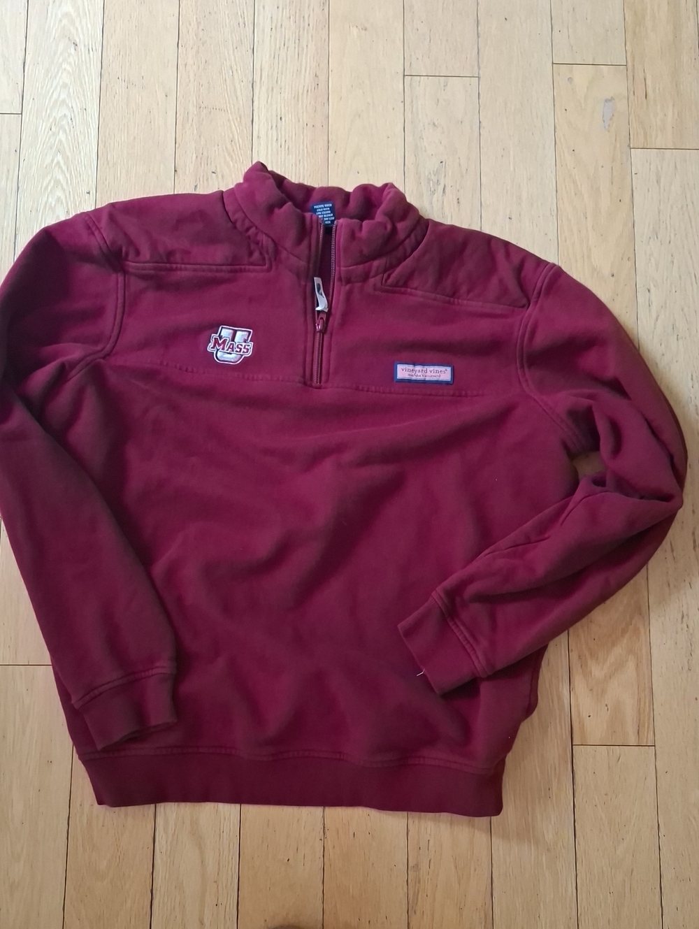 Vineyard Vines University of Massachusetts Crimson Quarter-Zip Sweatshirt